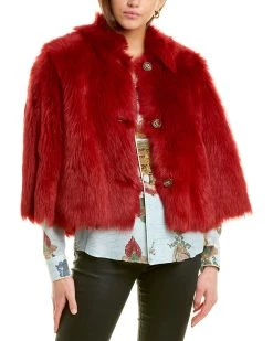 Flash Sale ⭐ women RED Valentino Fuzzy Jacket ✨