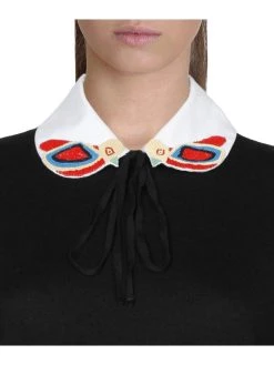 Top 10 👍 Red Valentino 👩 Womens Poplin Beaded Collar Necklace 🔔