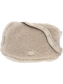 Discount ✔️ Red Valentino 👩 Womens Lamb Fur Embellished Shoulder 👜 Handbag ⌛