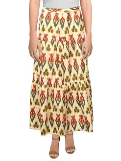Discount 👍 Red Valentino 👩 Womens Floral Print Midi Broomstick 👗 Skirt 👏