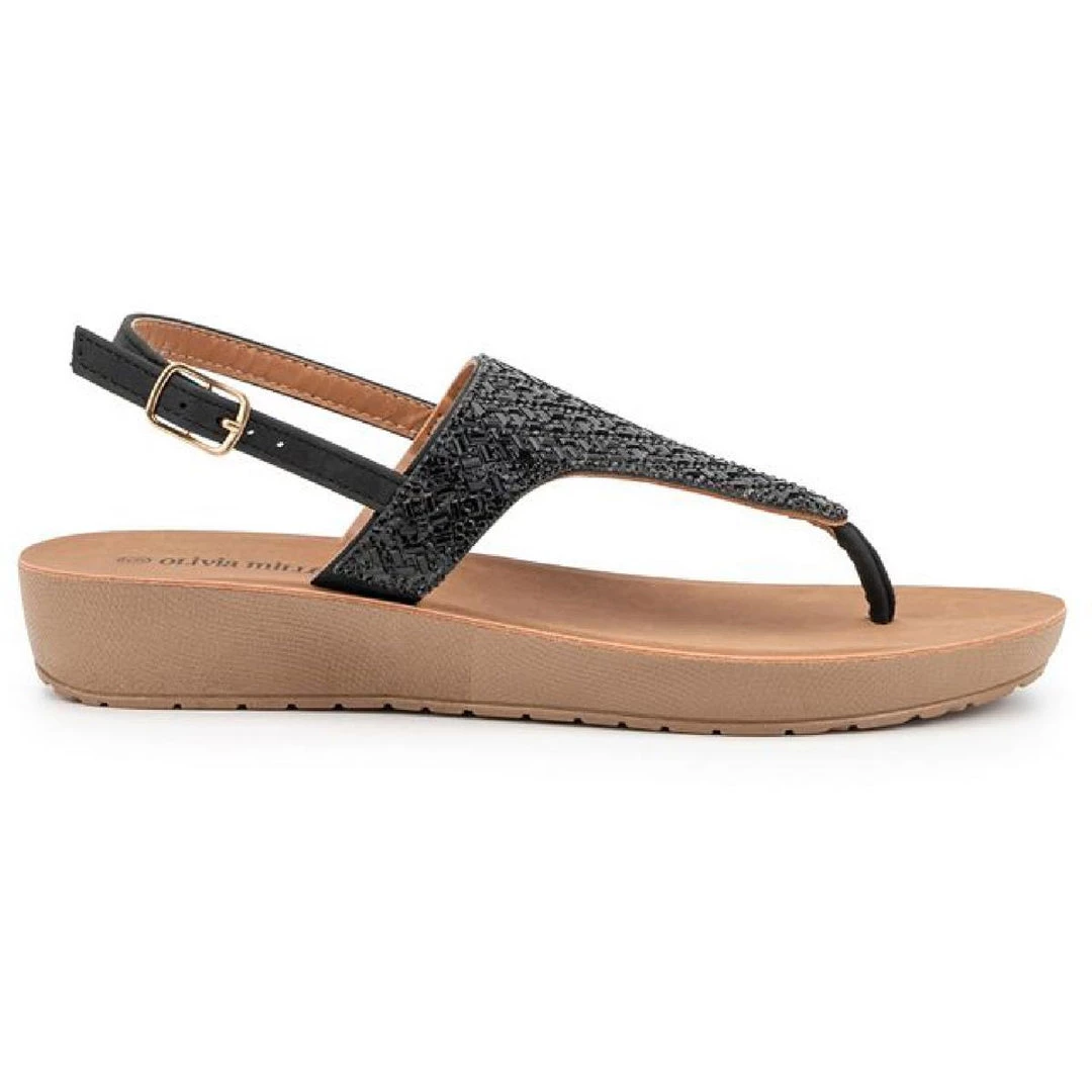 New ๐ Olivia Miller Beach Dream ๐ฉ Womens Faux Leather Ankle Strap Slingback ๐ฉด Sandals ๐ 3 New ๐ Olivia Miller Beach Dream ๐ฉ Womens Faux Leather Ankle Strap Slingback ๐ฉด Sandals ๐ - Image 2