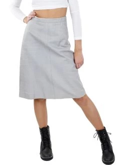 Best Pirce ๐ Red Valentino ๐ฉ Womens Embossed Leather A-Line ๐ Skirt ๐งจ