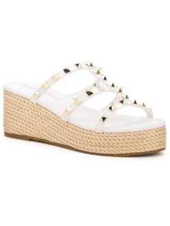 Best deal ๐ Olivia Miller Silver Sands ๐ฉ Womens Faux Leather T Strap Espadrilles ๐