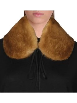 Outlet 🛒 Red Valentino 👩 Womens Mink Fur Tie Front Collar 😍