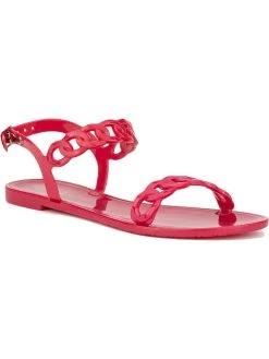Brand new ⌛ Olivia Miller 👩 Womens Patent Slingback Jelly 🩴 Sandals 😍