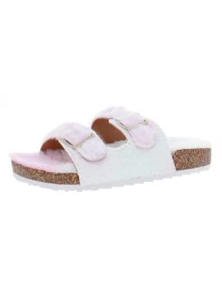 Cheap 🎁 Olivia Miller Stephy 👩 Womens Slip On Faux Fur Lined Slide 🩴 Sandals 😍
