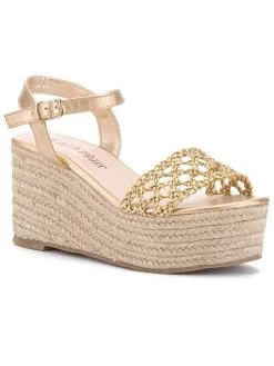 Coupon ๐คฉ Olivia Miller ๐ฉ Womens Faux Leather Espadrille Wedge ๐ฉด Sandals โจ