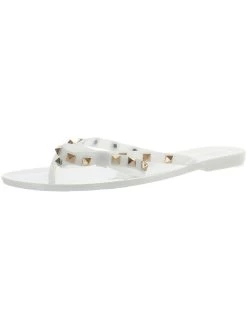 New ๐ Olivia Miller OMP2431 ๐ฉ Womens Flats Studded Flip-Flops โ๏ธ