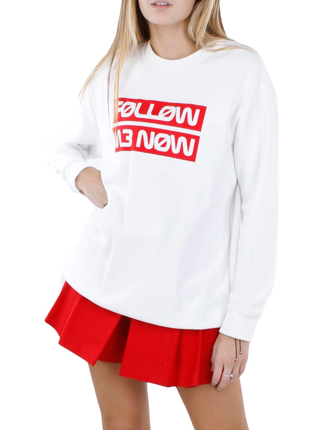 Brand new 🌟 Red Valentino 👩 Womens Ribbed Trim Crewneck Sweatshirt 😍 3 Brand new 🌟 Red Valentino 👩 Womens Ribbed Trim Crewneck Sweatshirt 😍