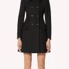 Best Pirce 😀 Red Valentino 👩 women Double Breasted Tricotine Tech 🧥 Coat in Black ❤️ -GUNAS New York Elegant Store c75d341488b14f3580dcf0f09944f94a 1080x