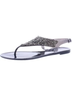 Promo 🤩 Olivia Miller Miller Alessano 👩 Womens Rhinestone Slingback Jelly 🩴 Sandals ❤️