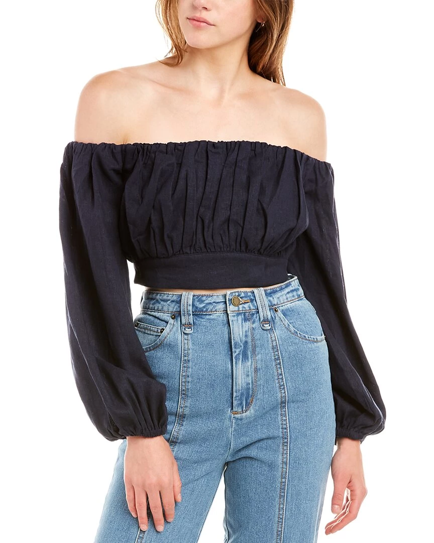 Buy ๐งจ women The Fifth Label Fluer Linen-Blend Top ๐ 3 Buy ๐งจ women The Fifth Label Fluer Linen-Blend Top ๐