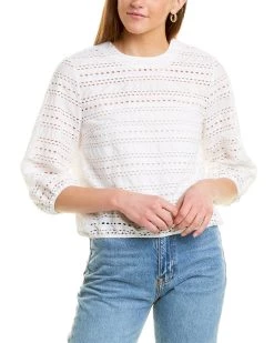 Hot Sale ❤️ women RED Valentino Eyelet Blouse 🔔
