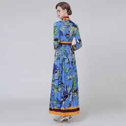 Top 10 🧨 Kaimilan 👩 women Light blue Day A-line Keyhole Neck Bracelet Ankle Pleated 👗 Dress ✨