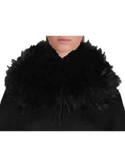 Coupon 🌟 Red Valentino 👩 Womens Raccoon Fur Tie Front Collar 💯