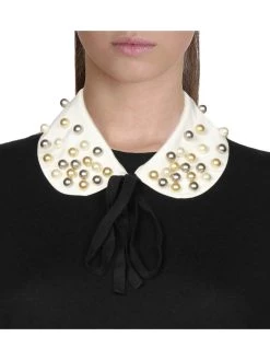 Buy 😉 Red Valentino 👩 Womens Embellished Tie Front Collar 🛒