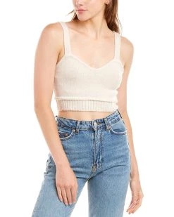 Top 10 🔥 women The Fifth Label Gaze Knit Wool-Blend Crop Top 😀